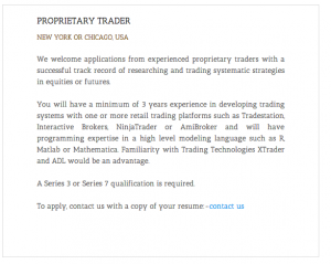 systematic proprietary trading